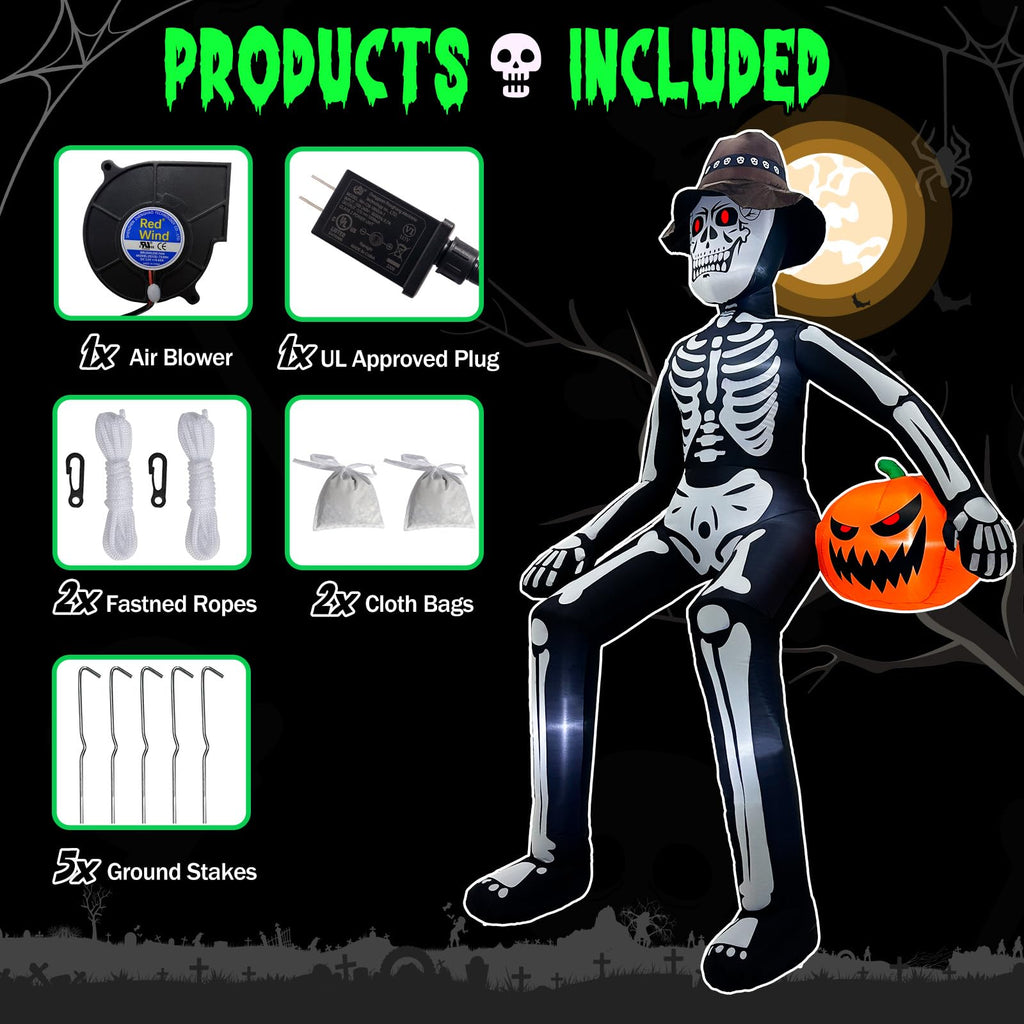 Giant Sitting Skeleton Inflatable P3505