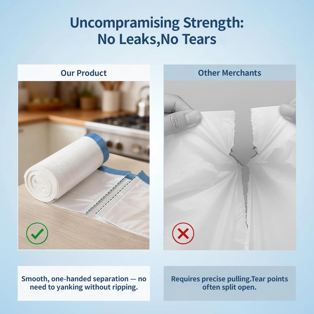 8 Gallon Drawstring Trash Bags 1.2 Mil Unscented 150 Count K91536