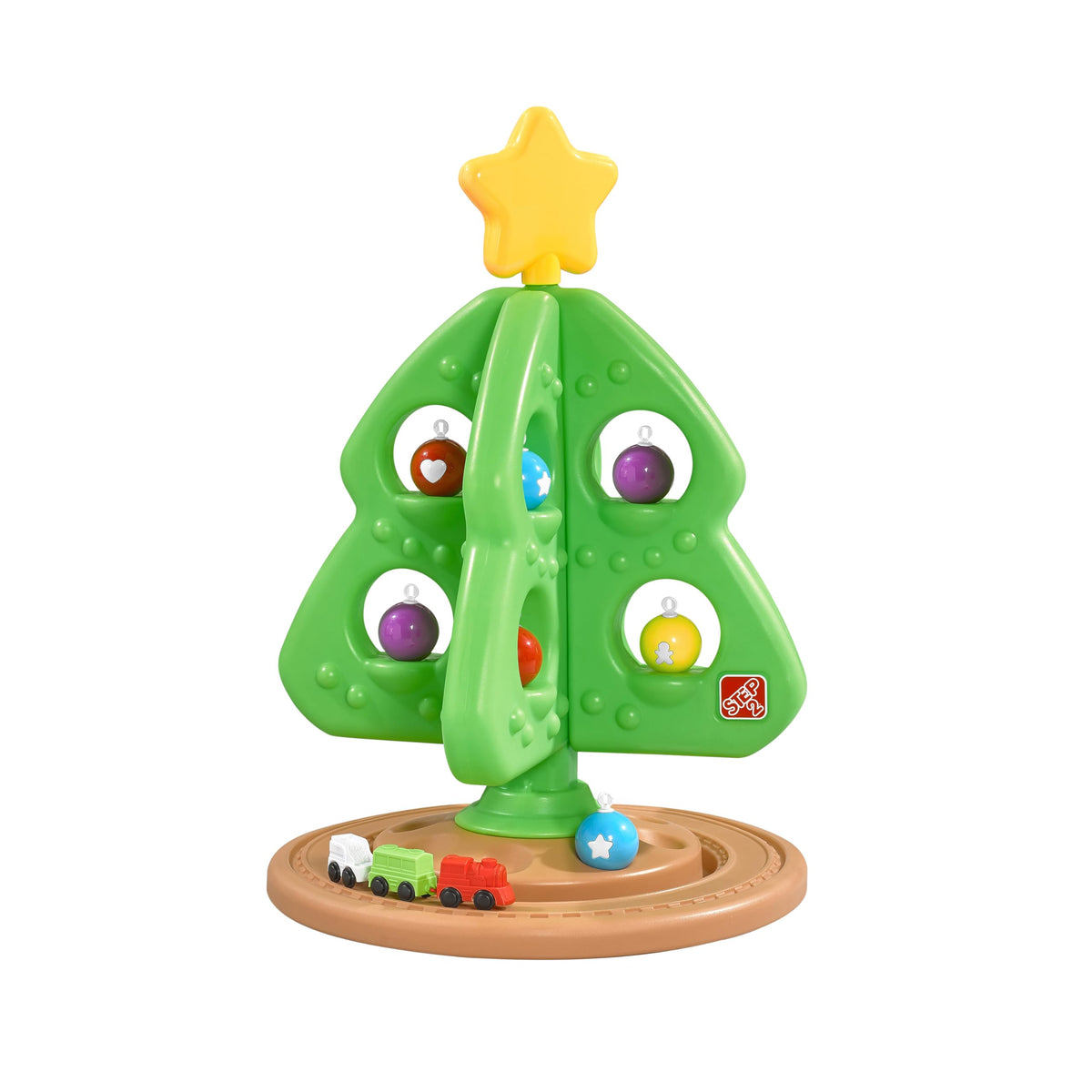 Kids Interactive Holiday Tree with 12 Colorful Plastic Ornaments S343333