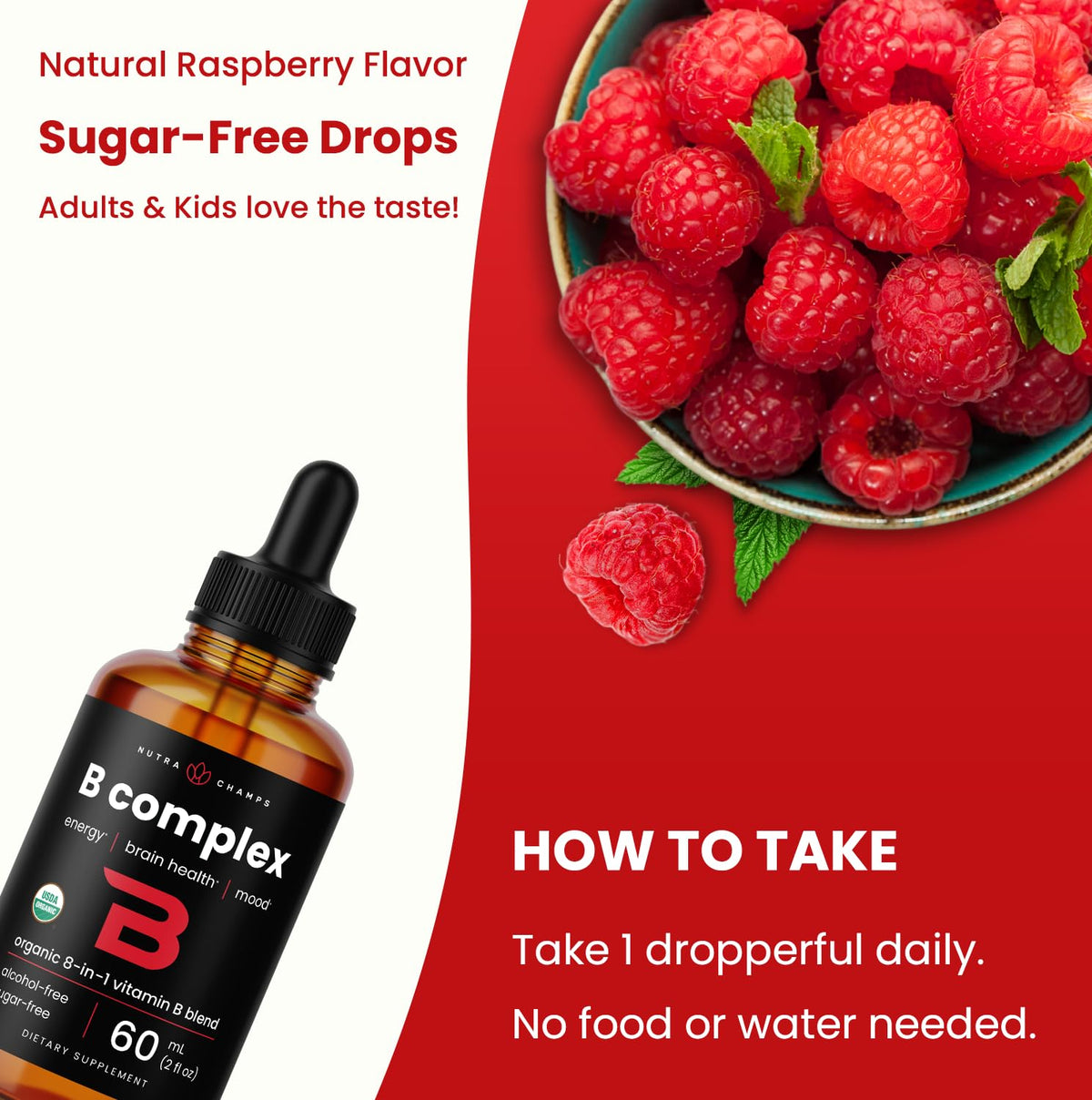 Organic Vitamin B Complex Liquid Drops 2oz L625874