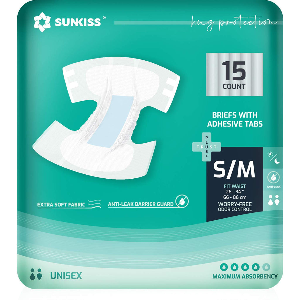Adult Diapers Small/Medium 15 Count & Wet Wipes 200 Count U354147