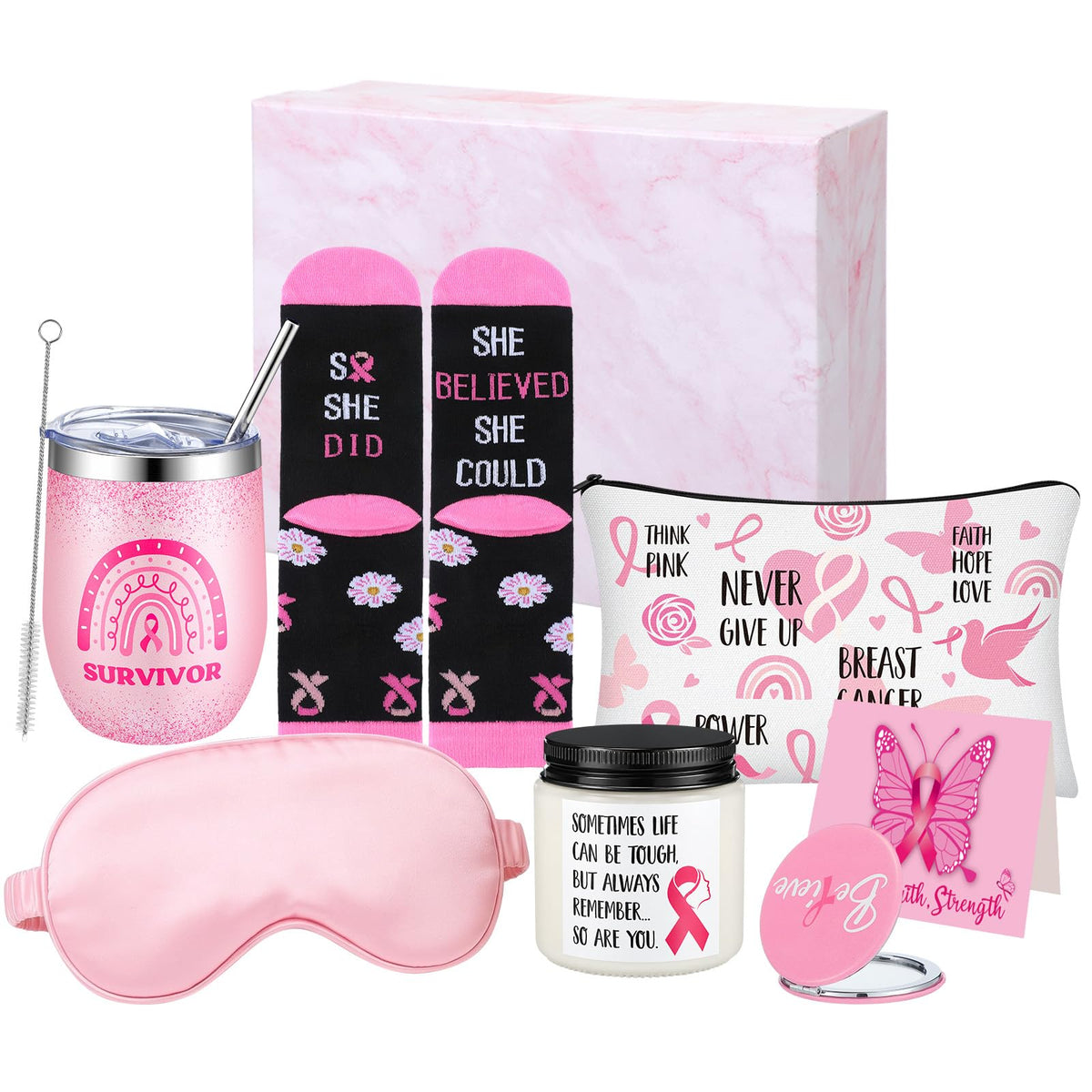 8 Pcs Breast Cancer Basket T624