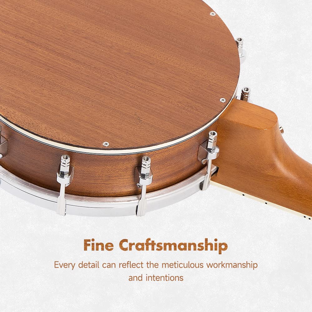 23" Sapele Wood Banjo Ukulele E5129