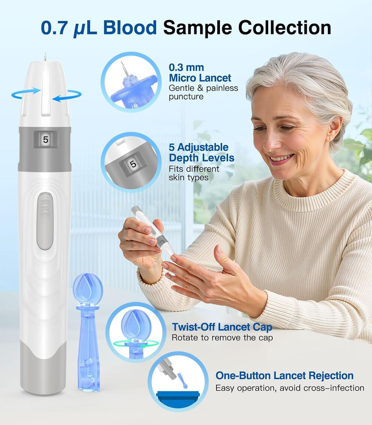 Blood Glucose Monitor Kit with 100 Strips P688576
