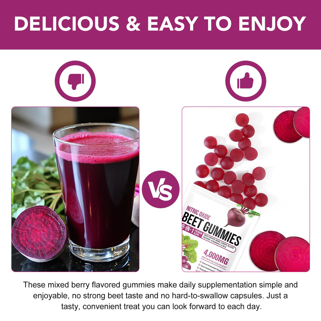 Beet Root Gummies with CoQ10 90 Soft Chews I852