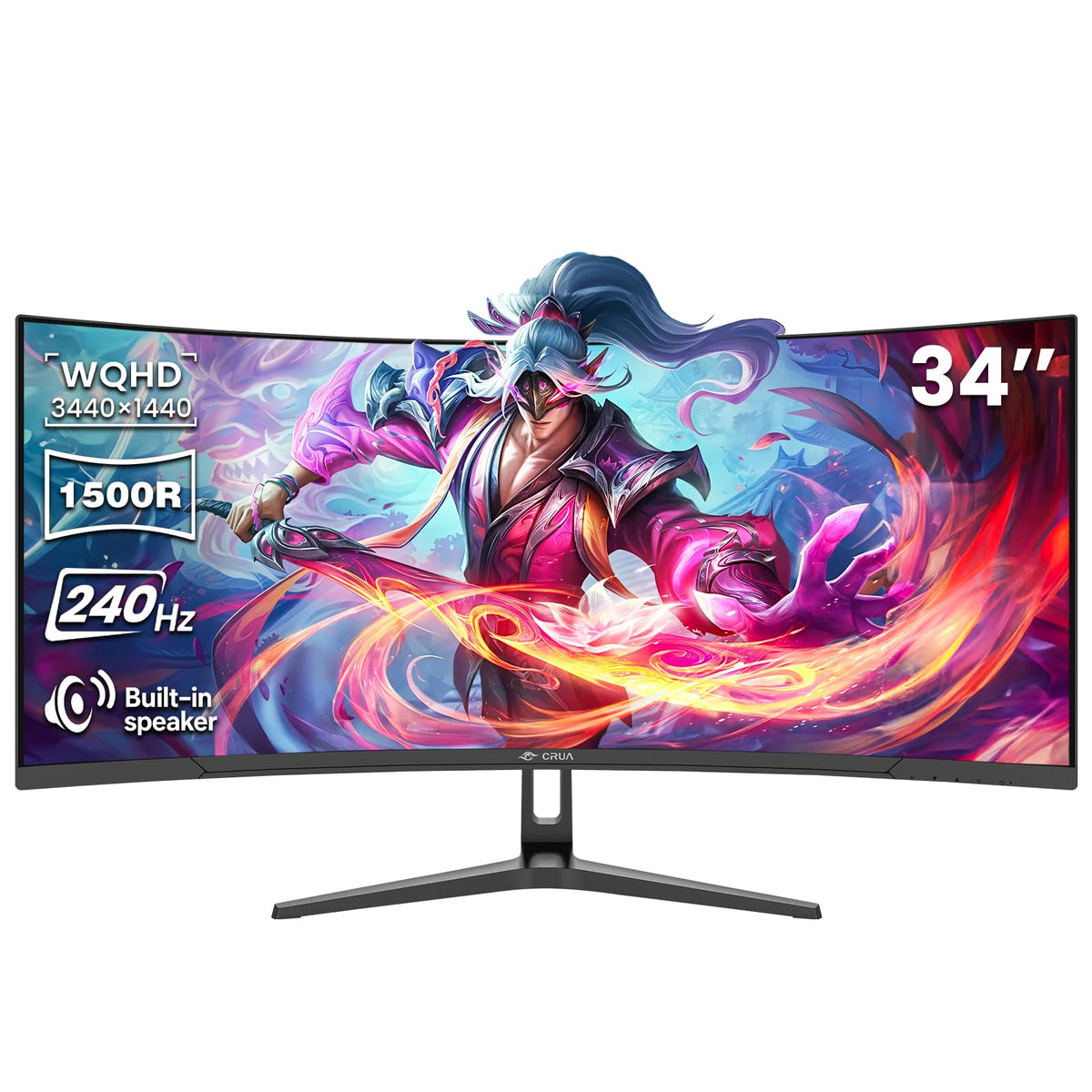 34" WQHD 240Hz Ultrawide Curved Gaming Monitor T443794