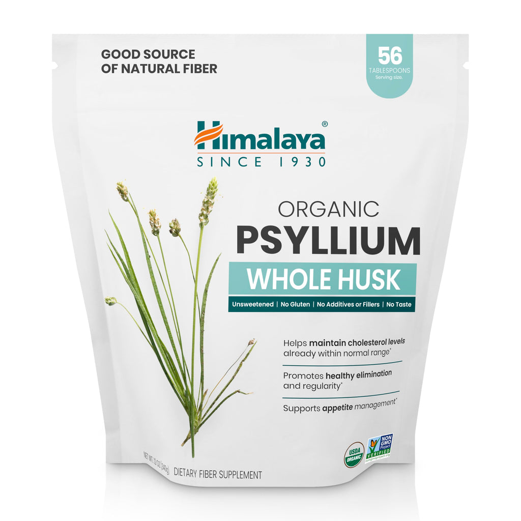 Organic Psyllium Whole Husk Fiber Supplement, Unflavored, 12 oz Z5438