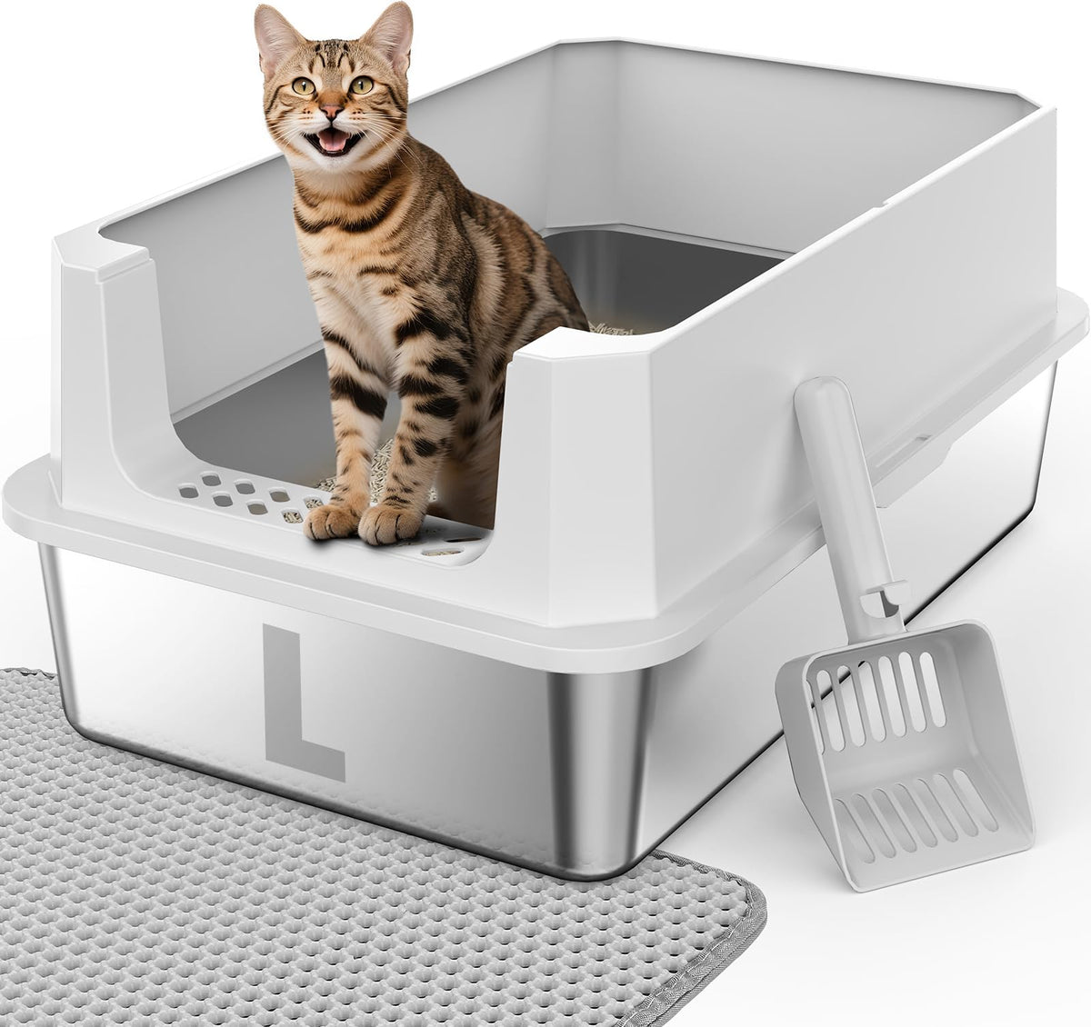 Stainless Steel Cat Litter Box B24623