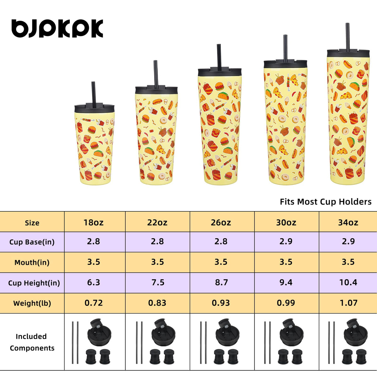 22 oz Insulated Stainless Steel Tumbler with Straw D728