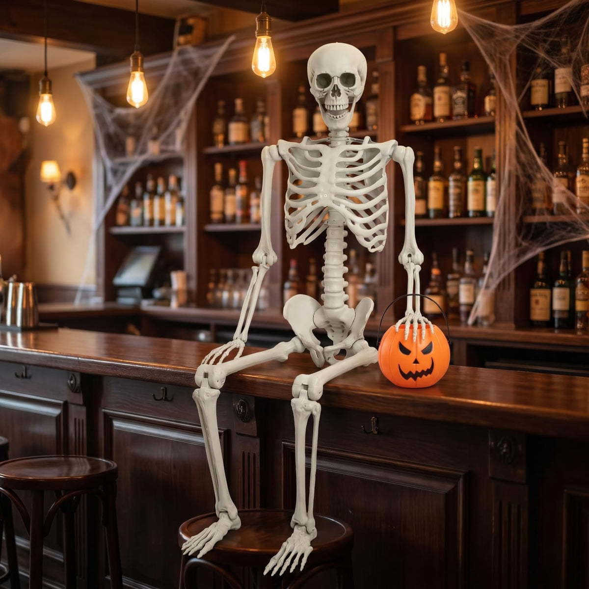 5.4FT Life Size Skeleton with Movable Joints H39030