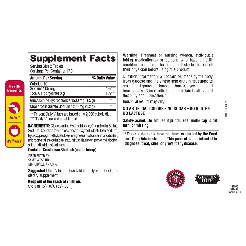 Triple Strength Glucosamine Chondroitin 340 Count 2 Pack R690
