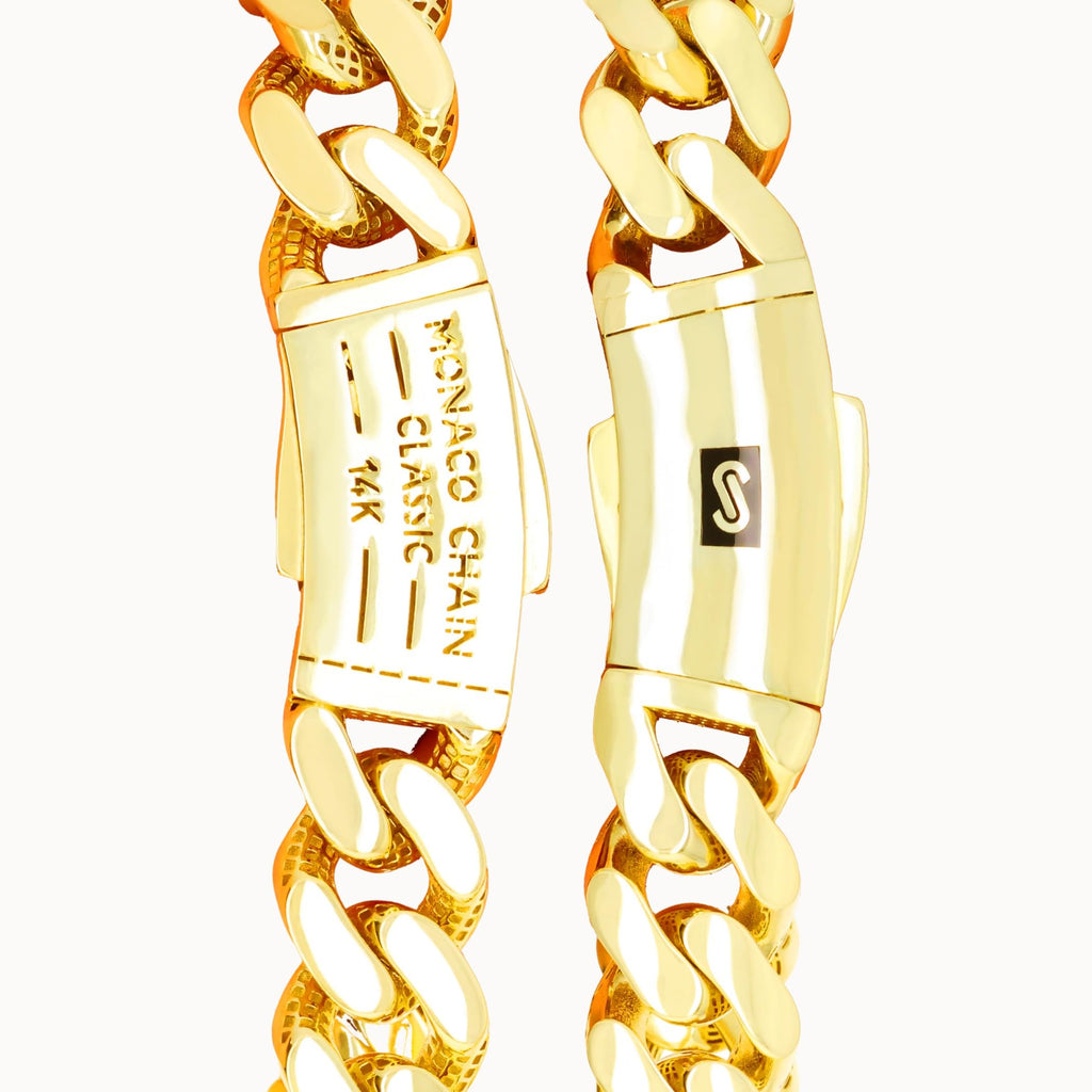 14k Yellow Gold 6mm Cuban Chain Necklace W779