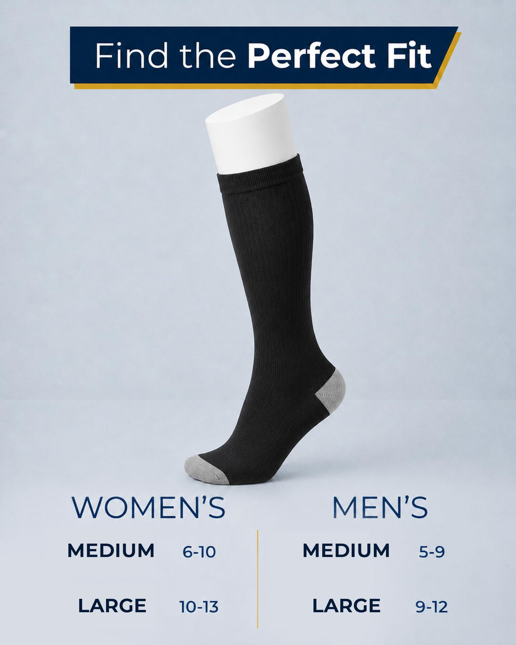 Bamboo Viscose 3 Pairs 8-15 mmhg Knee High Compression Socks F10161