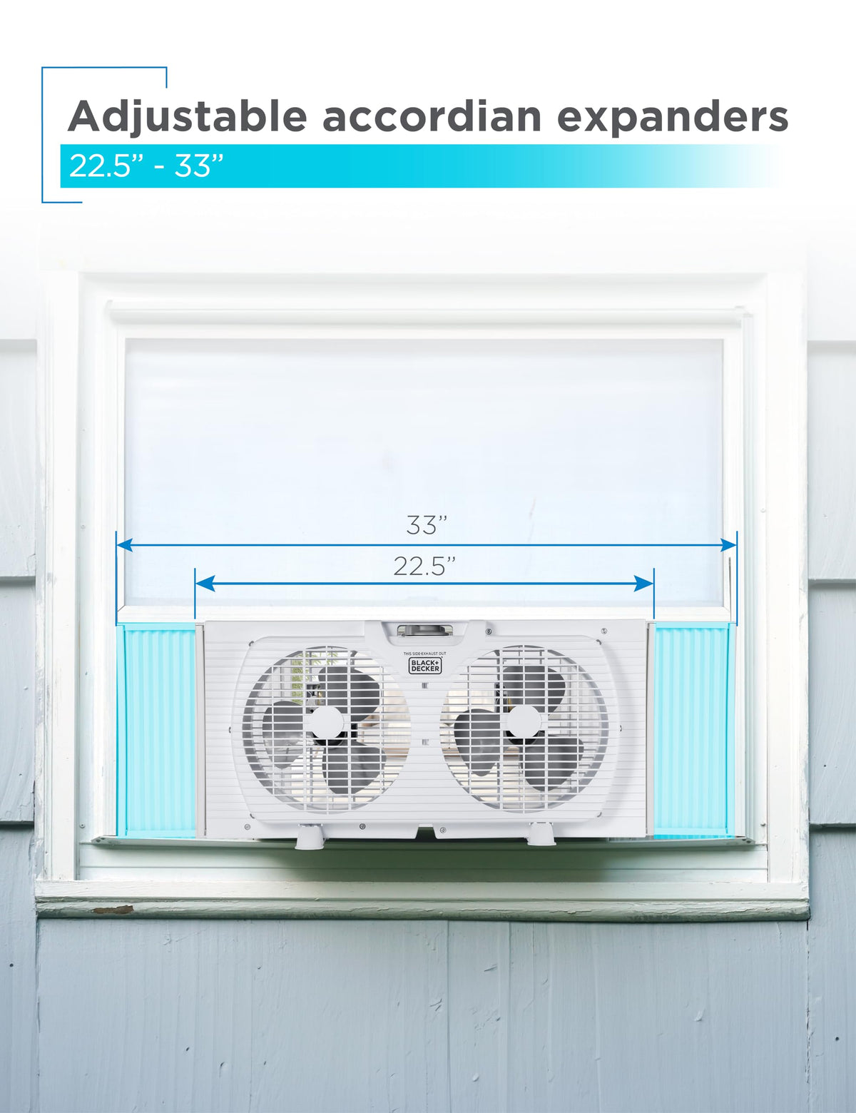 9" Dual Window Fan with 2 Speed Settings U520001