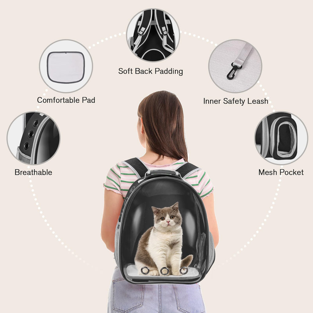 Black Cat Pet Carrier Backpack D32284