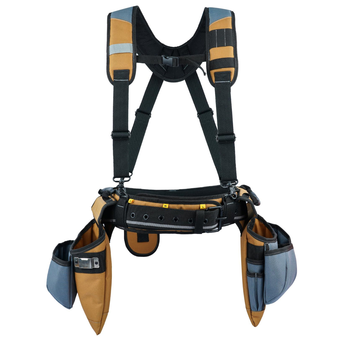 Khaki Carpenter Tool Belt with Suspenders E667753