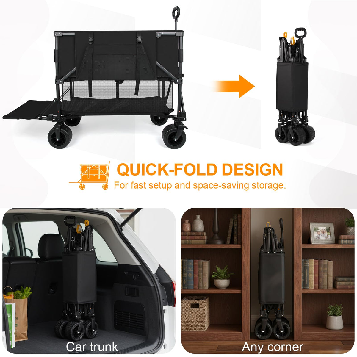 Heavy Duty Collapsible Double Decker Wagon K51931