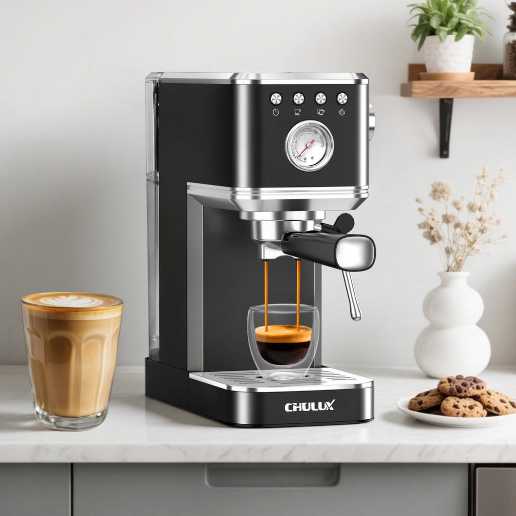 Slim Espresso Machine with Milk Frother F709135