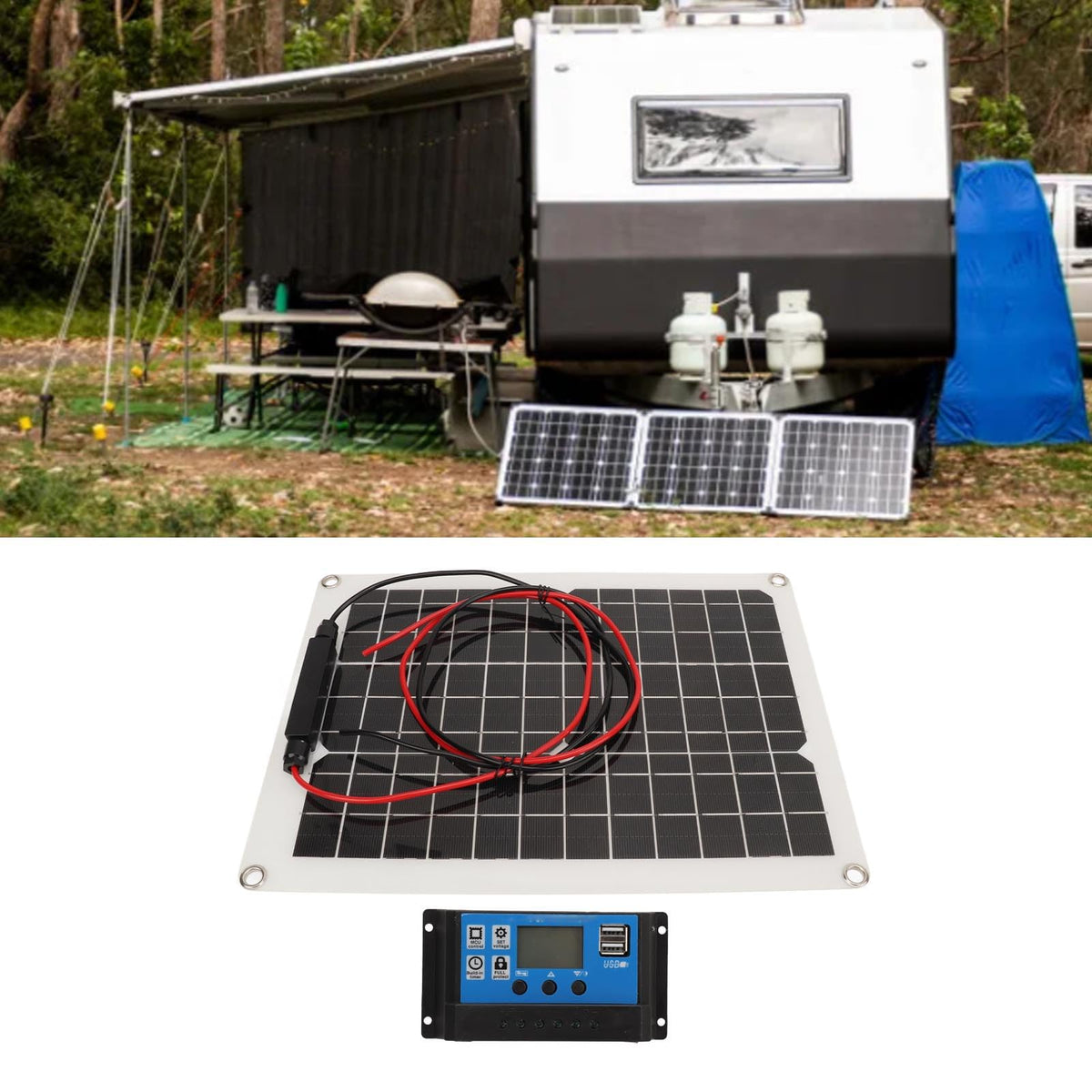 300W Solar Panel Kit with Controller A7591