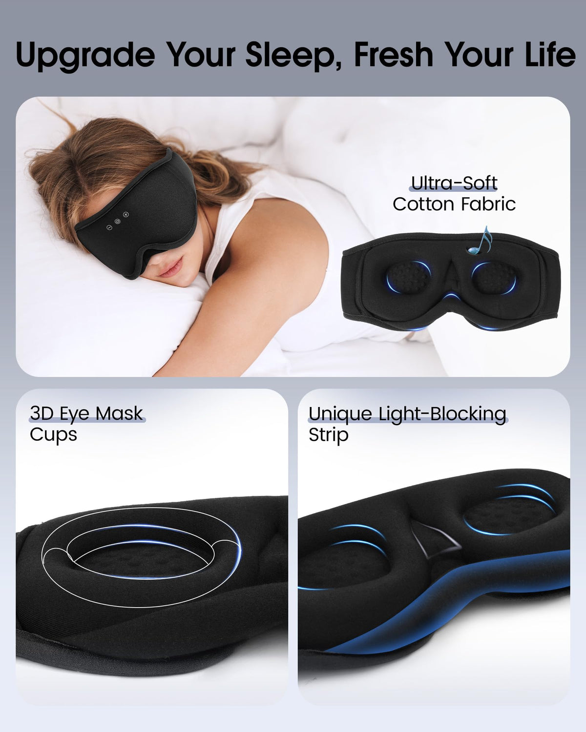 Sleep Mask Bluetooth Headphones V552