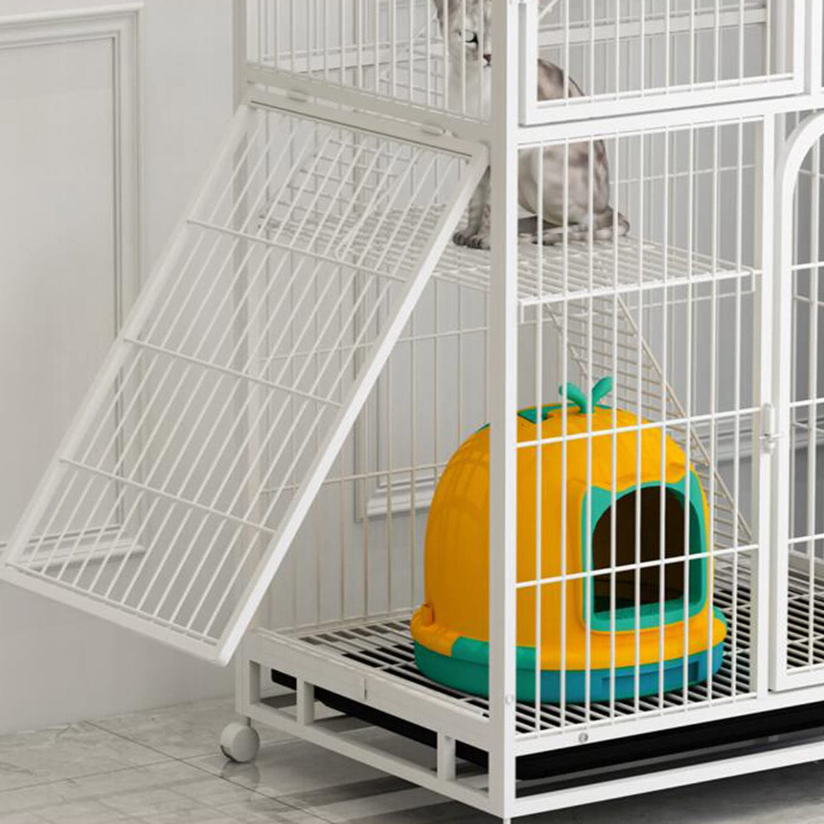 Large 3-Tier Metal Wire Cat Cage with Hammock P592