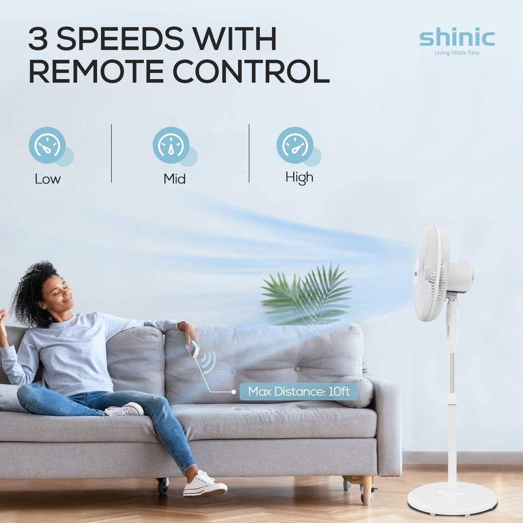 16'' Oscillating Pedestal Fan with Remote O700