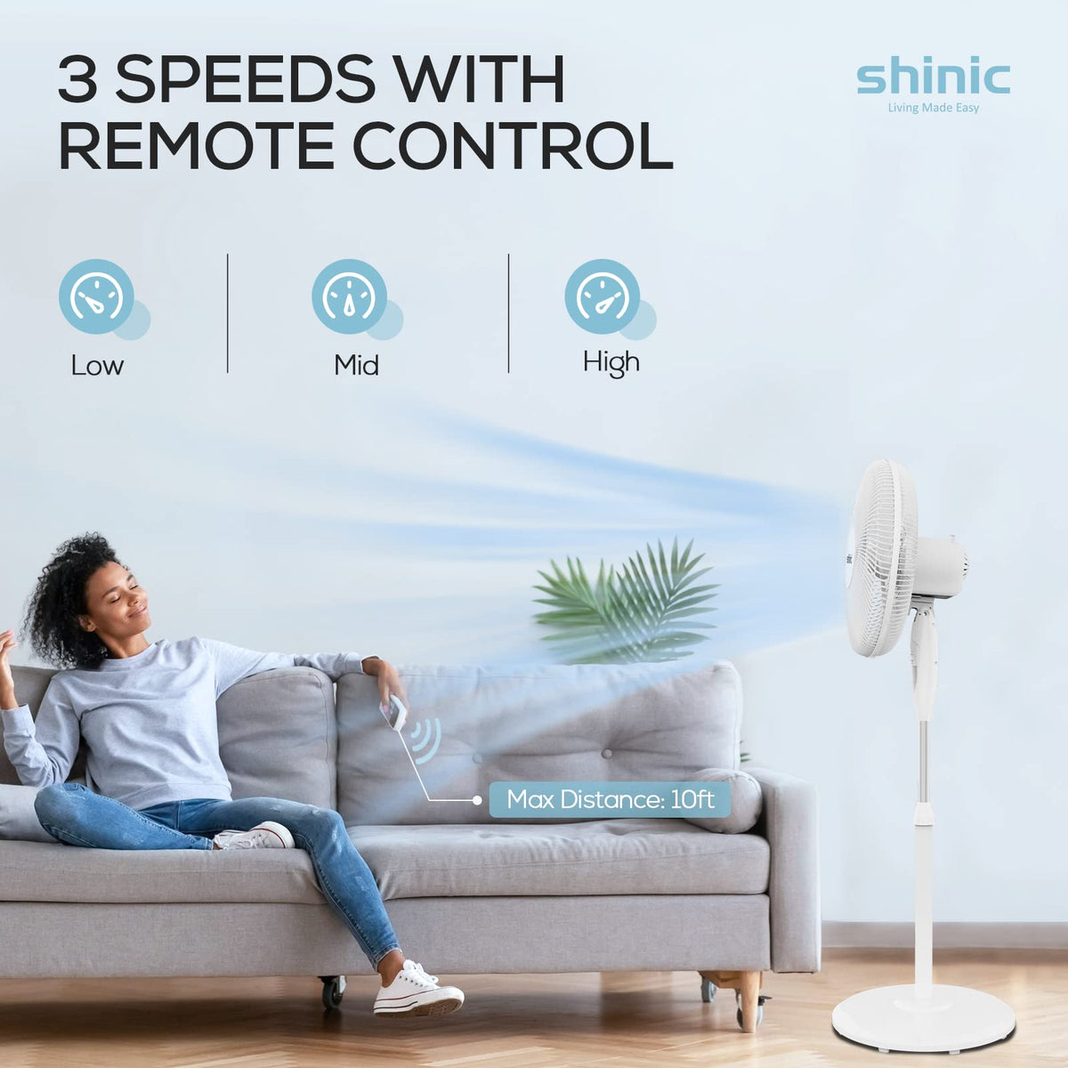 16'' Oscillating Pedestal Fan with Remote O700