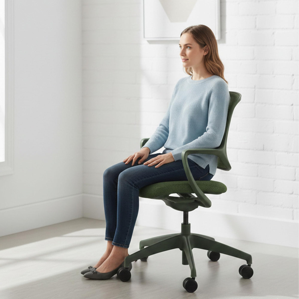Orange White Low Back Office Chair D65752