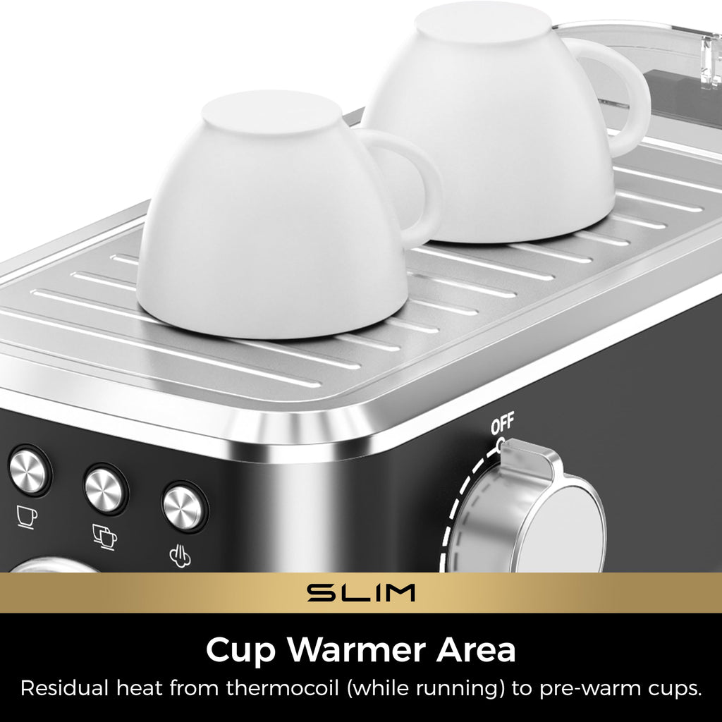 Slim Espresso Machine with Milk Frother F709135