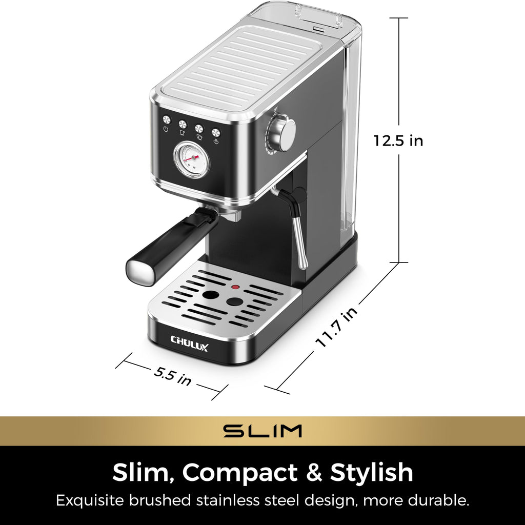 Slim Espresso Machine with Milk Frother F709135