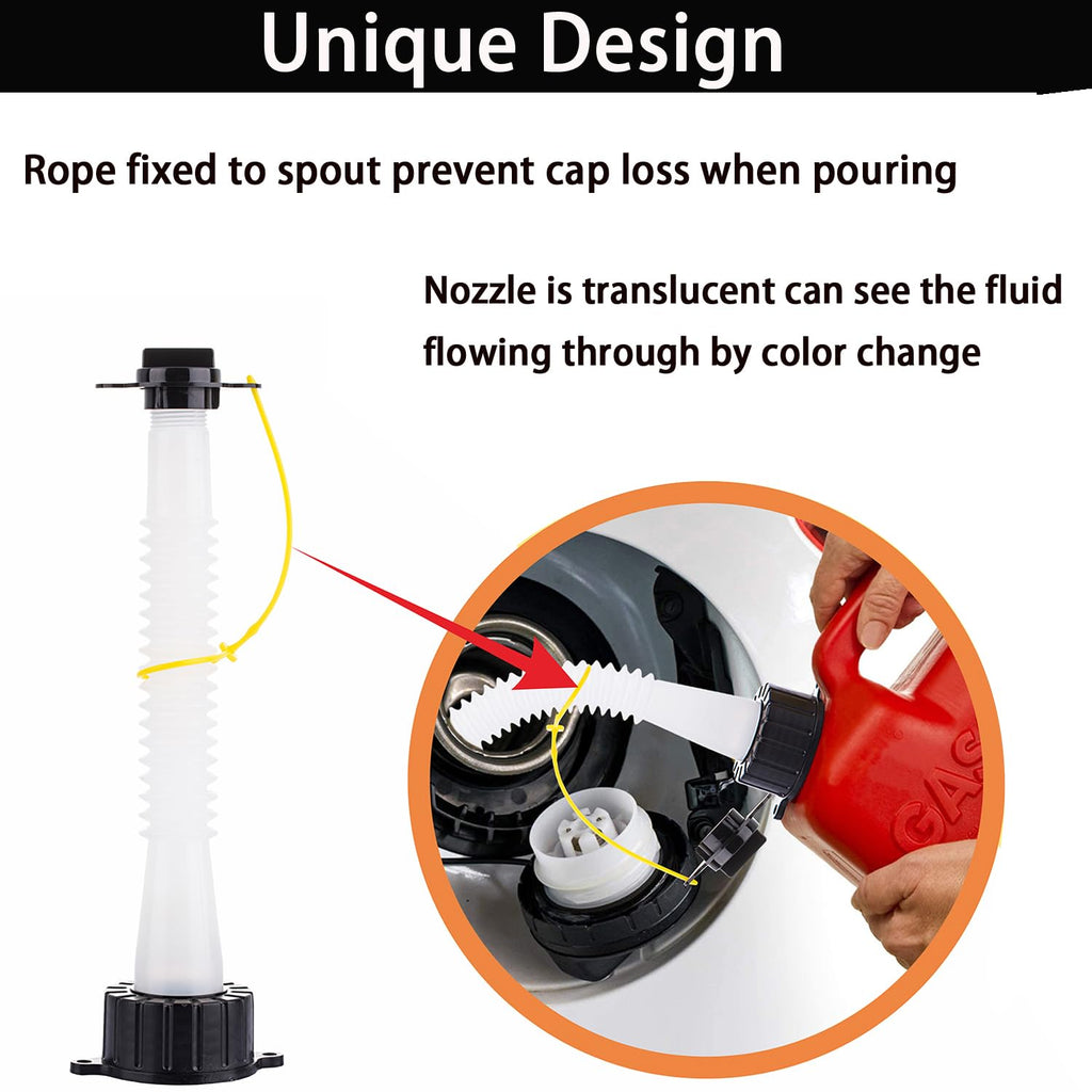 Gas Can Spouts with Vent Cap for 1 2 5 Gallon P3337
