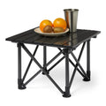Folding Camping Table Alloy Steel Aluminum Small Black T136