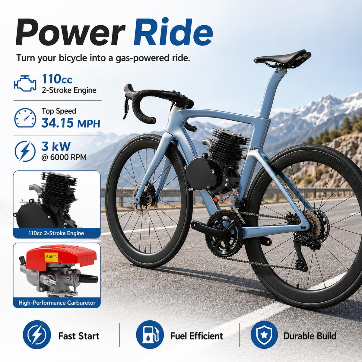 110cc 2-Stroke Bicycle Engine Kit O807