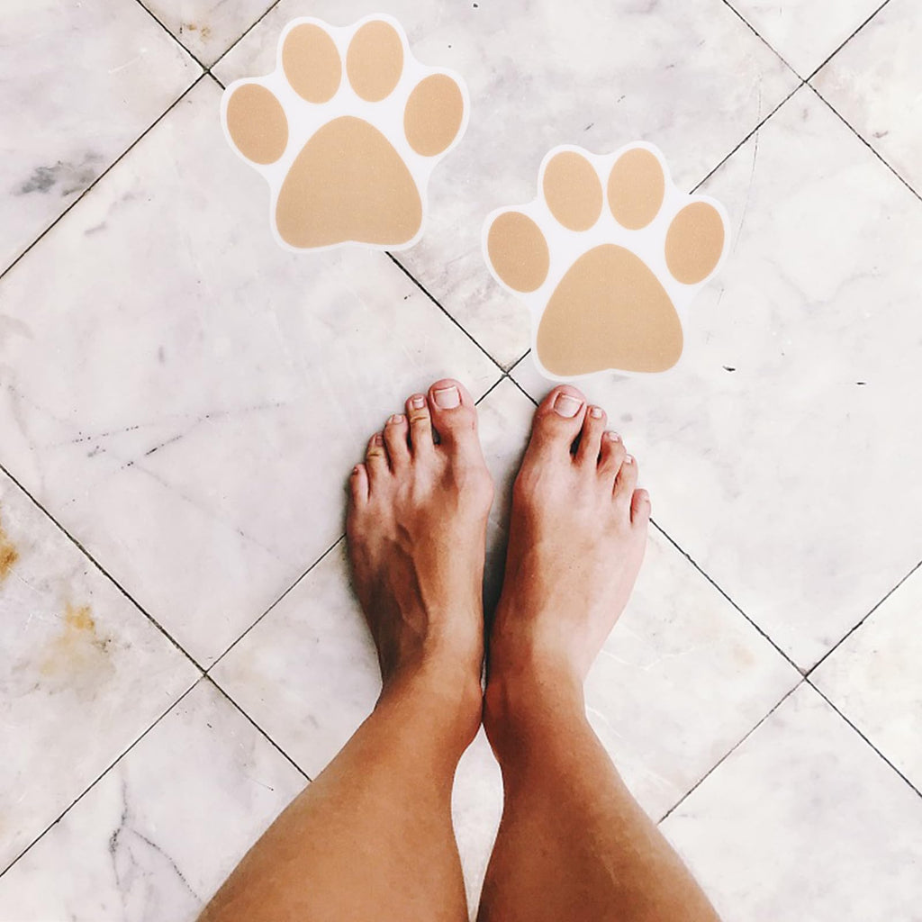 PEVA Anti Slip Bathtub Stickers with Dog Paw Patterns S3348