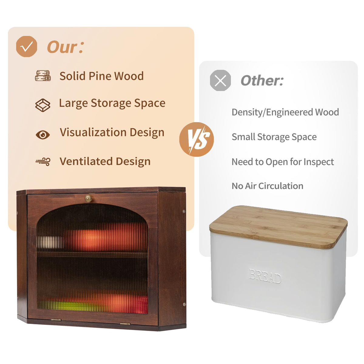 Wood Bread Box N4381