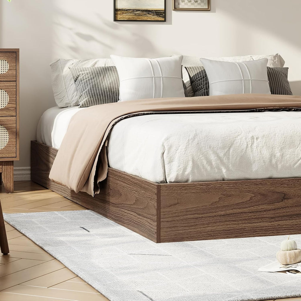 Wooden California King Size Platform Bed Frame L216203