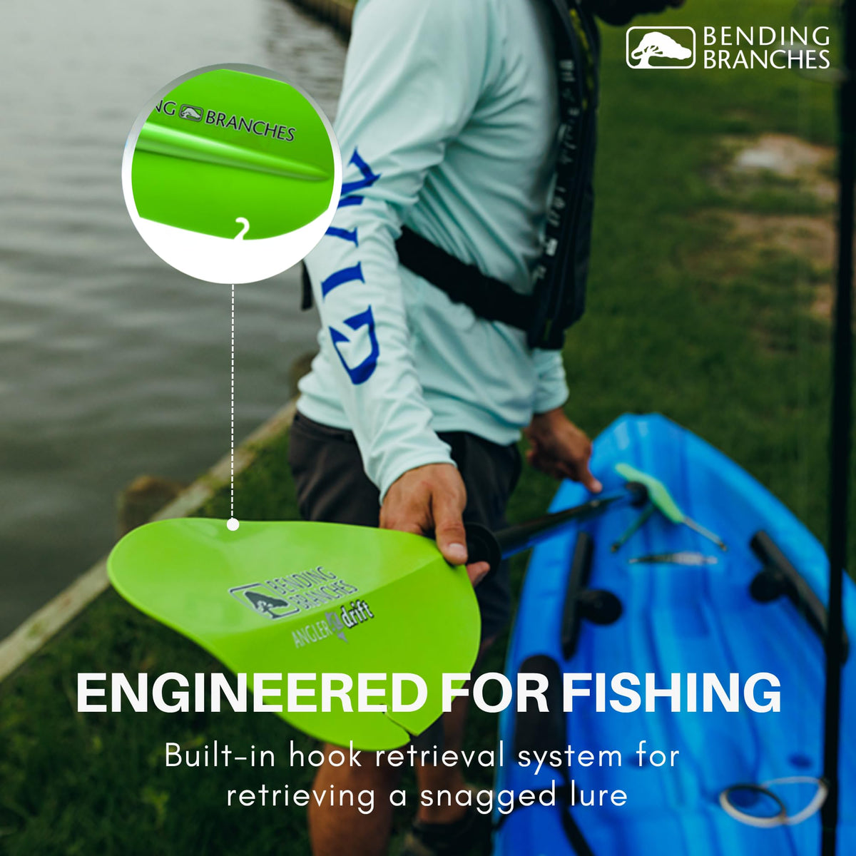 Snap-Button Kayak Fishing Paddle N825959