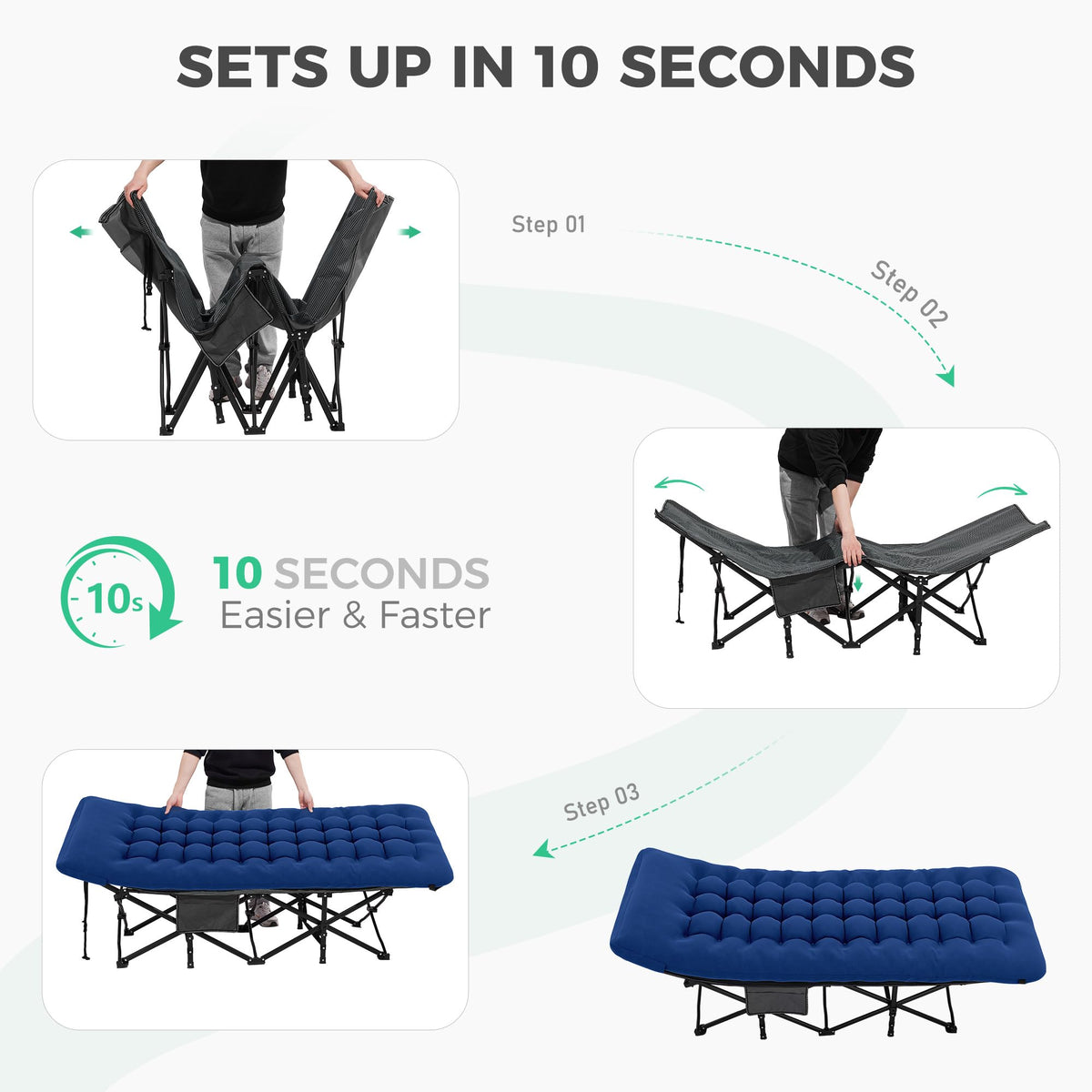 Folding Camping Cot with Mattress O770