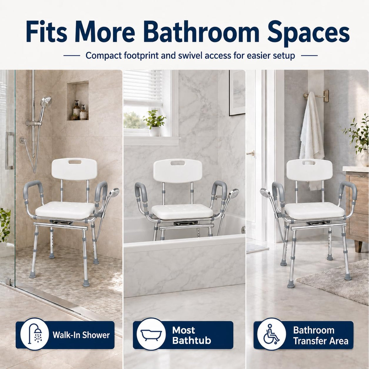 Adjustable Swivel Shower Chair L743050