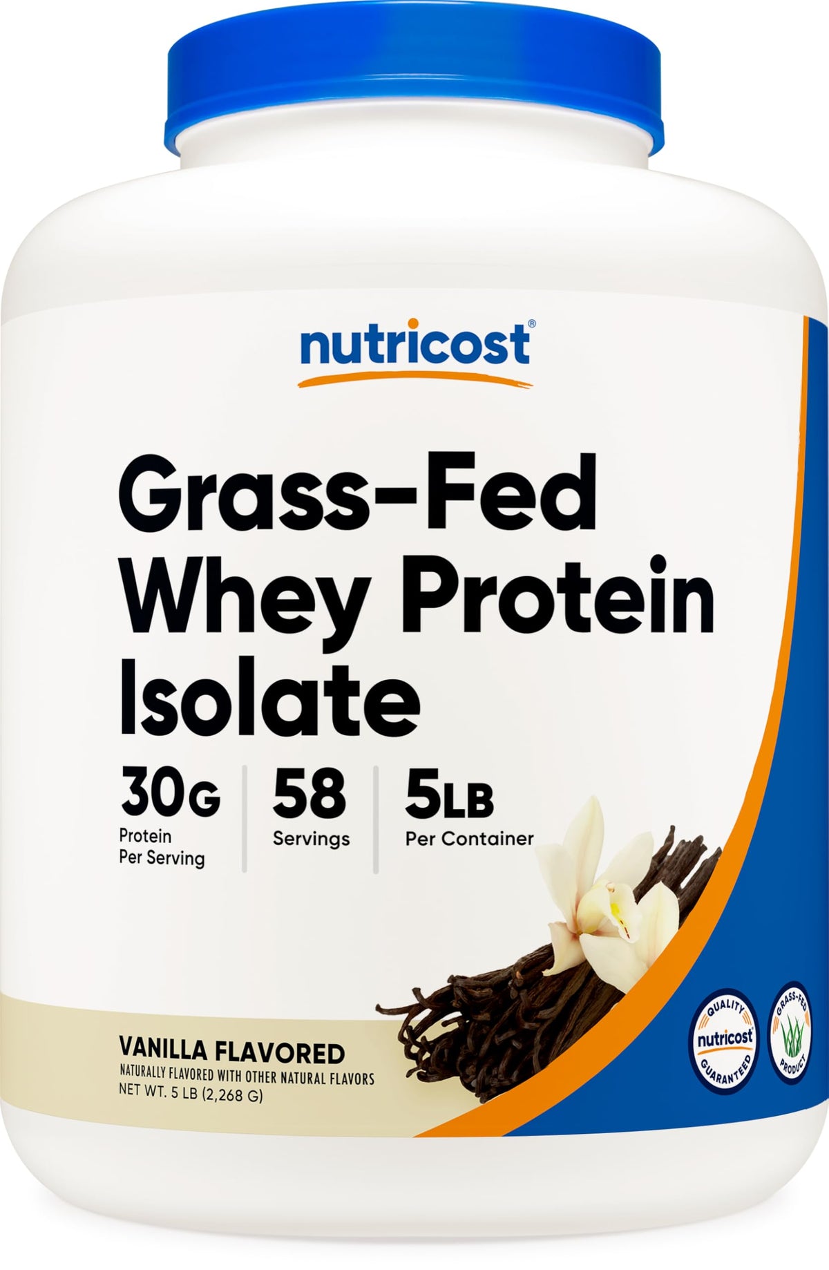 Grass-Fed Whey Protein Isolate Vanilla 5LBS G766