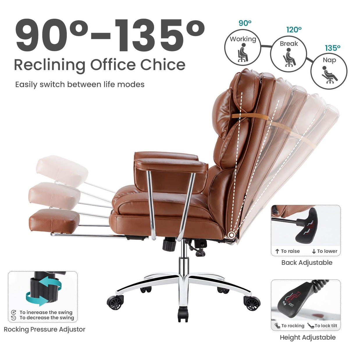 Big and Tall Executive Chair with Foot Rest M415