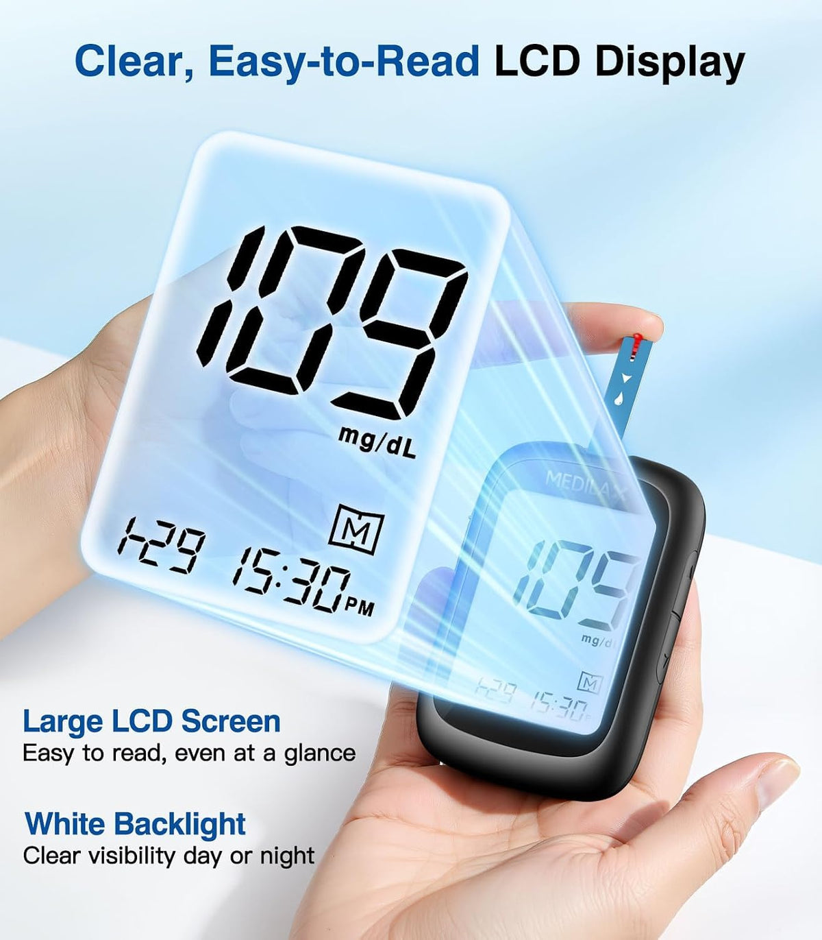 Blood Glucose Monitor Kit with 100 Strips P688576