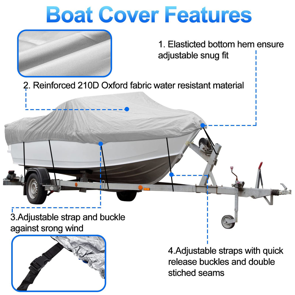 14-16 Ft Trailerable Waterproof Boat Cover X3351