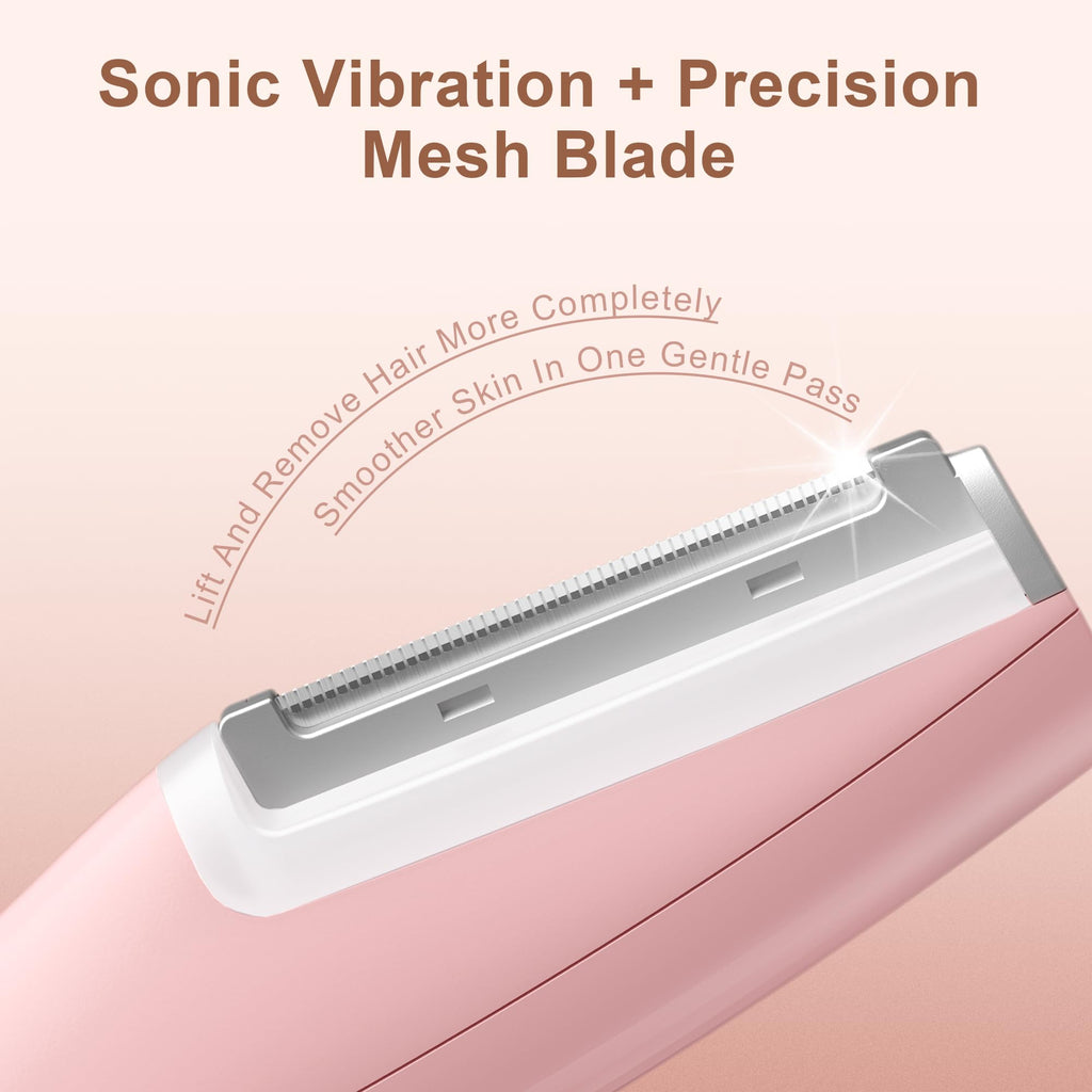 Rechargeable Facial Hair Razor with LED Light, 3 Speeds U1275