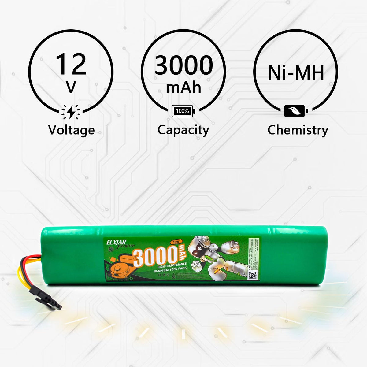 12V 3000mAh Ni-MH Battery C100