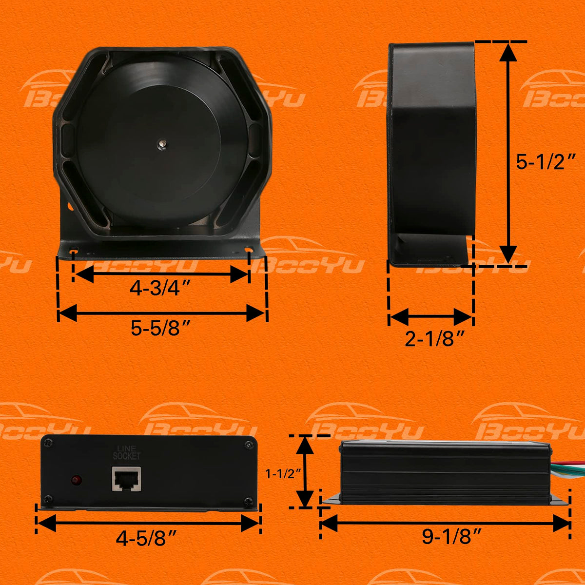 12V 400W 37 Tones Warning Emergency Siren PA System H73083