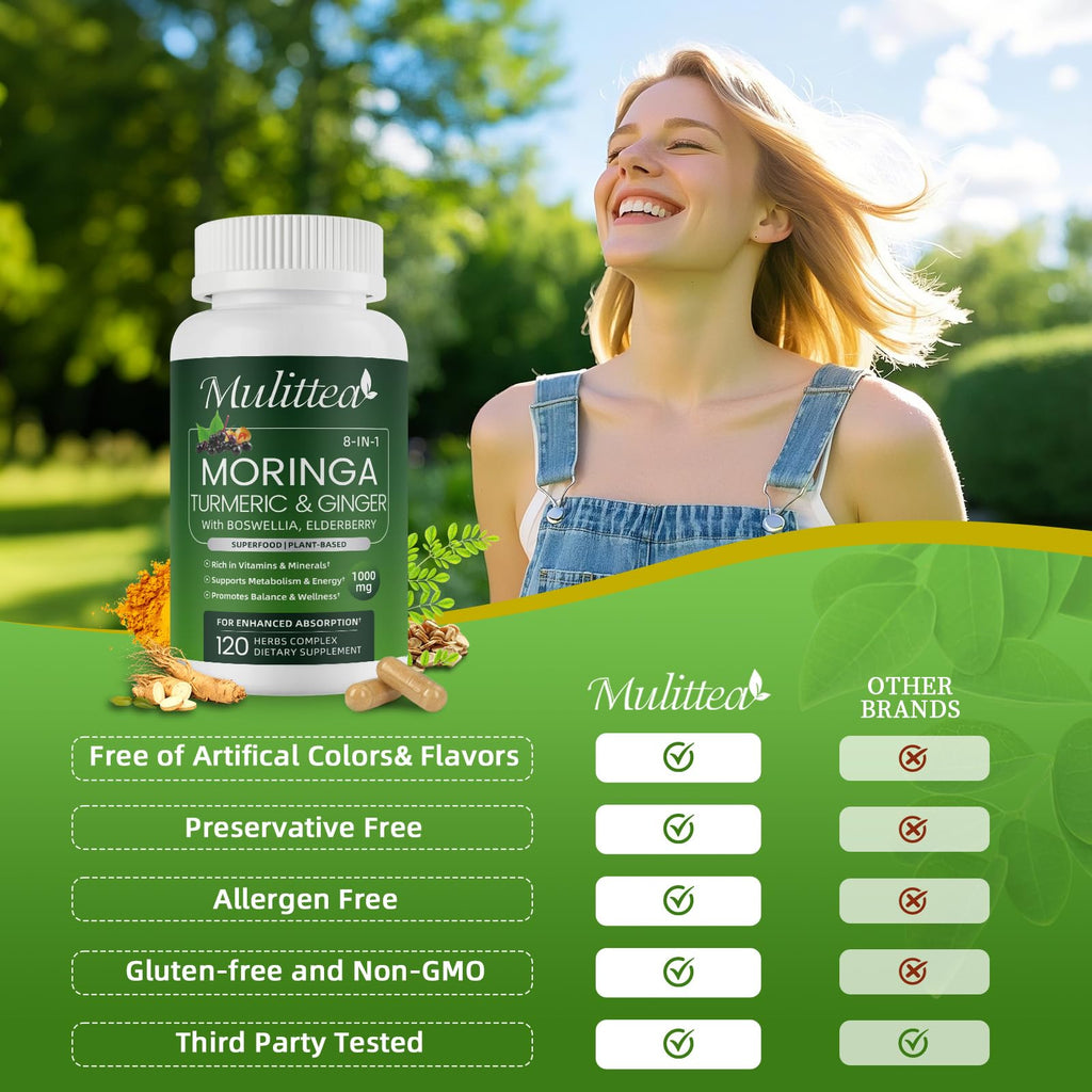 Moringa Capsules 1000mg with Ashwagandha & Turmeric R267