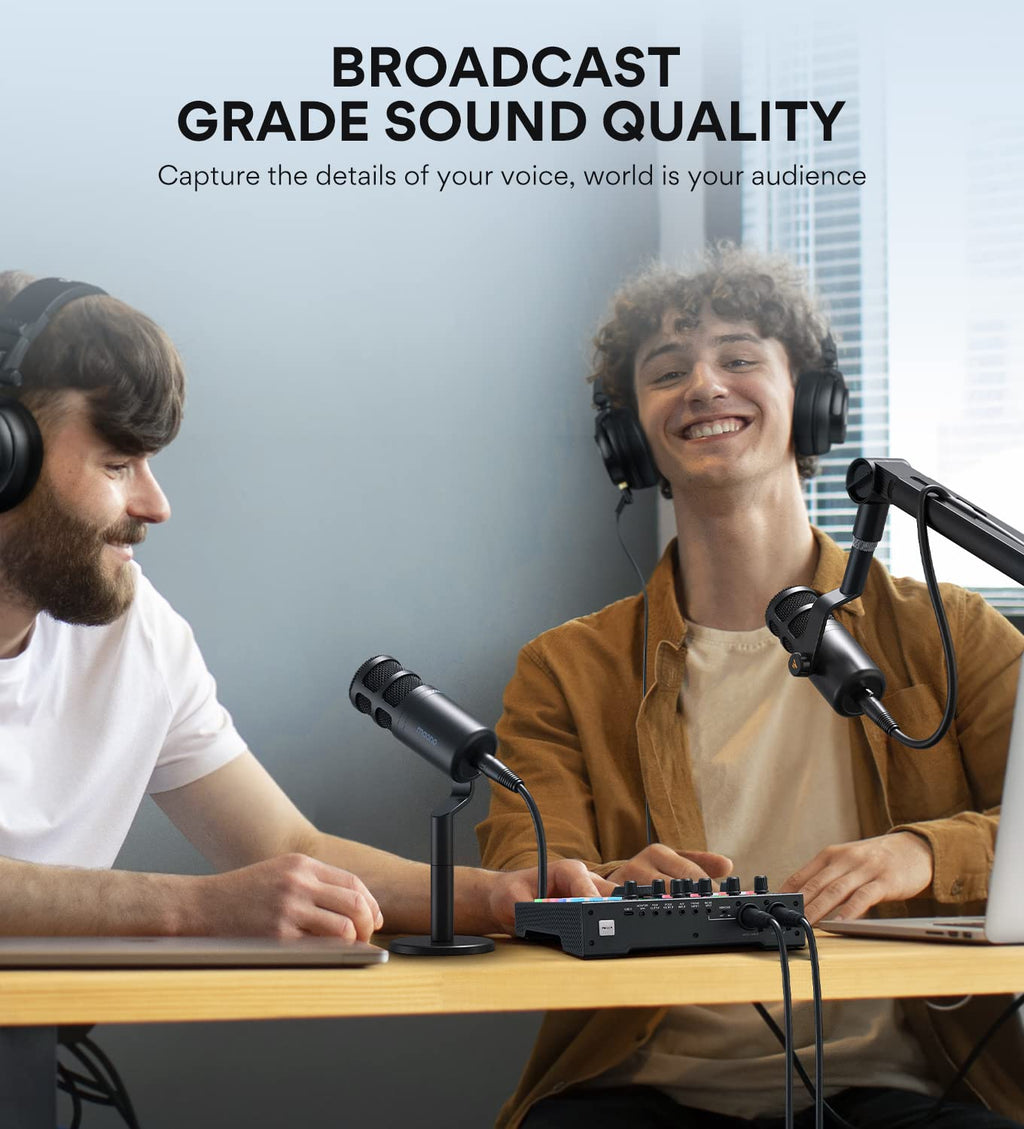XLR Podcast Microphone, Cardioid Dynamic Metal Desk Mic C85114