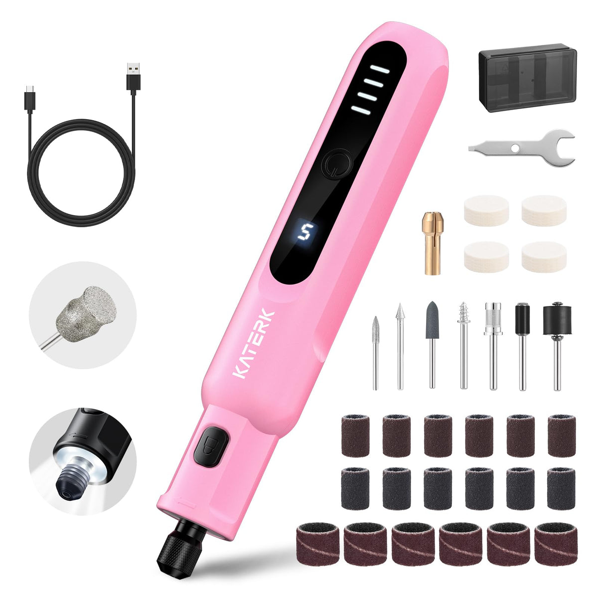 5 Speed Quiet Electric Dog Nail Grinder J4113
