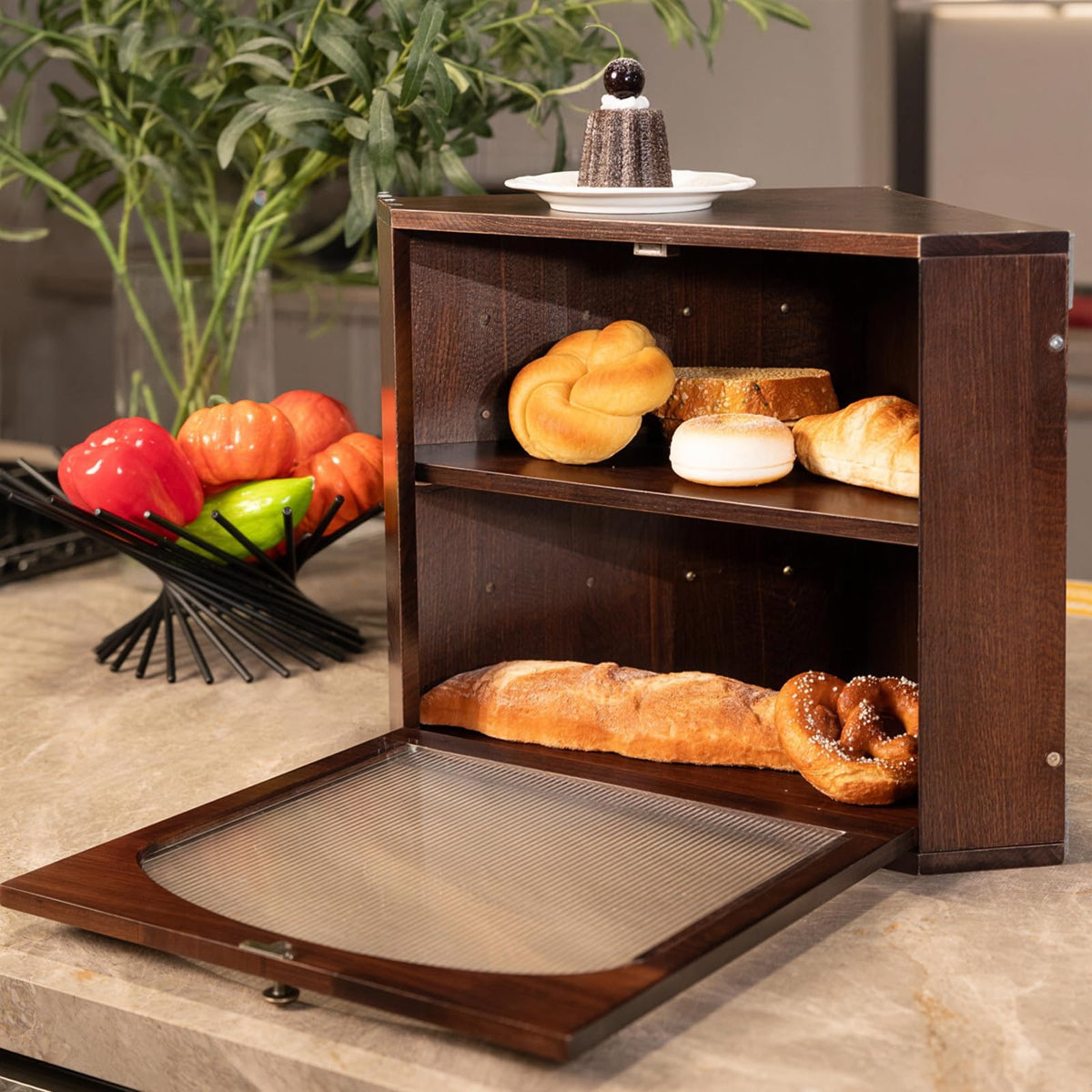 Wood Bread Box N4381